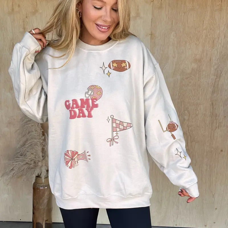Football Sticker Trend Graphic Top T-Shirts, Hoodie, Sweatshirt | GrindPrints.com