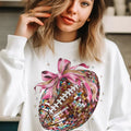 Football Sweatshirt Disco Football Pullover Coquette Disco Football Sweatshirt Coquette Game Day Tops Disco Womens...