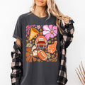 Football, Floral, Girly, Sports, Game Day, Big Game, Touchdown, Tailgate Party Tshirt, Women's Comfort Colors Tshirt,...
