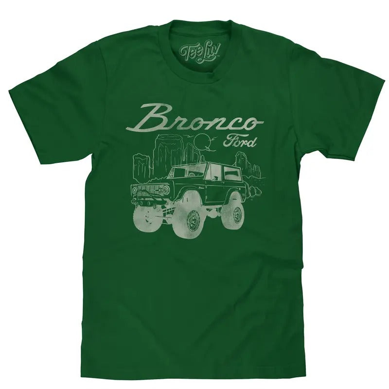 Ford Bronco T-Shirt - Forest Green Hoodie, Sweatshirt | GrindPrints.com