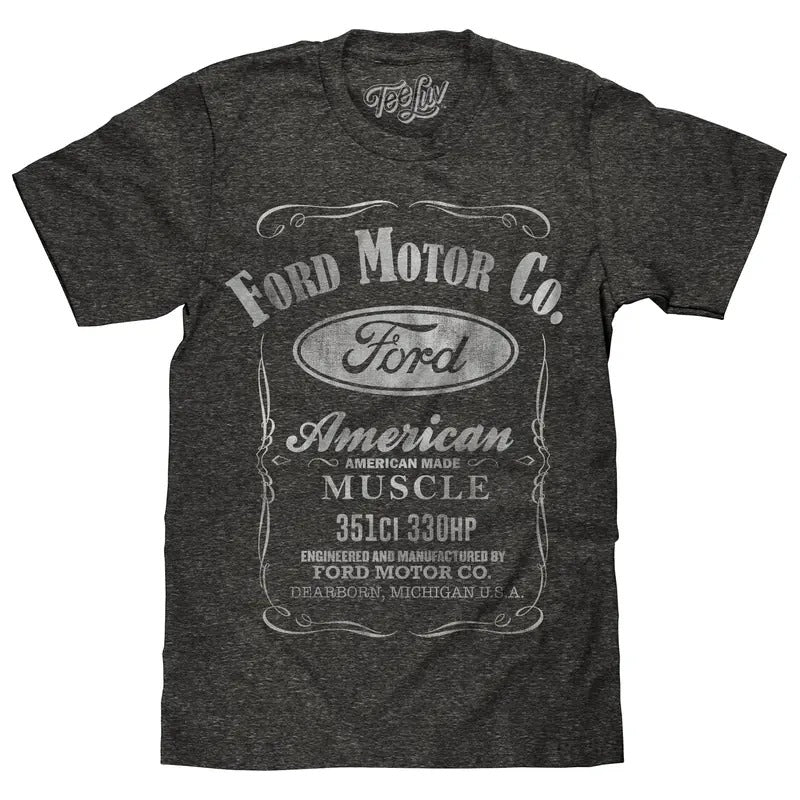 Ford Motor Co. American Made Muscle T-Shirt - Gray Hoodie, Sweatshirt | GrindPrints.com