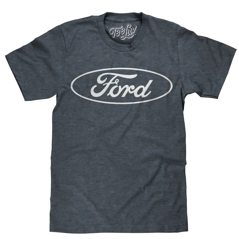 Ford Oval Logo T-Shirt - Indigo graphic tee Hoodie, Sweatshirt | GrindPrints.com