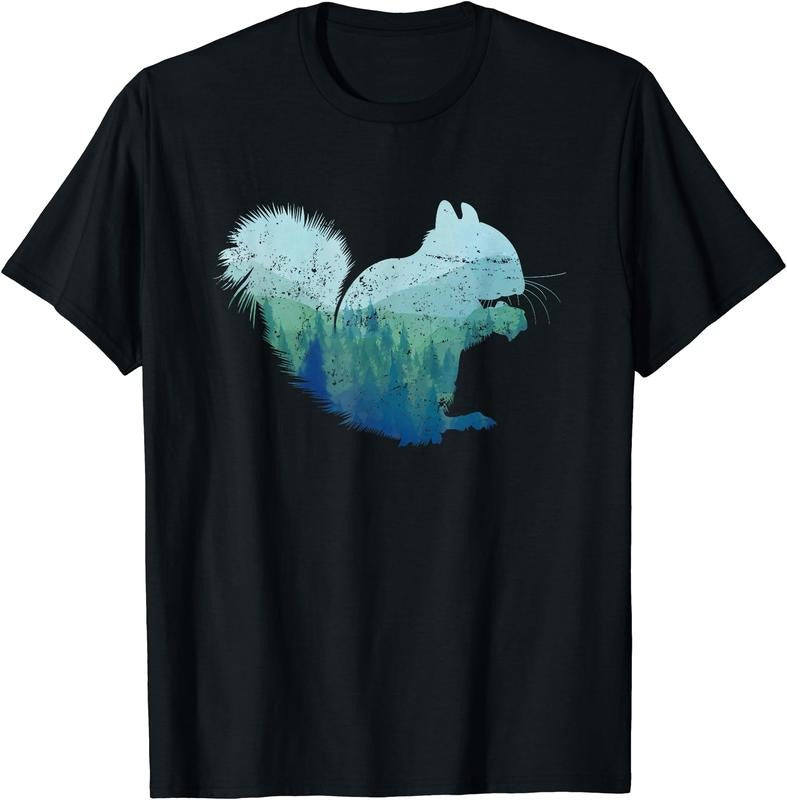 Forest Squirrel Squirrel Cotton Short Sleeve Size S 5XL T-Shirts, Hoodie, Sweatshirt