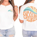 Forever Chasing Sunsets Unisex Shirt, Sunsets Summer Shirt, Beach Shirt, Family Vacation Gift, Girls Trip Shirts Comfort...