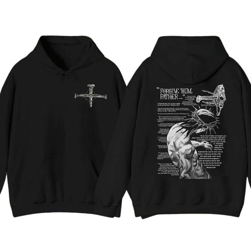 Forgive Them Father Unisex Hoodie, Father Bible Verse Print 2 sided Hoodie, Forgiveness and Faith T-Shirts, Sweatshirt