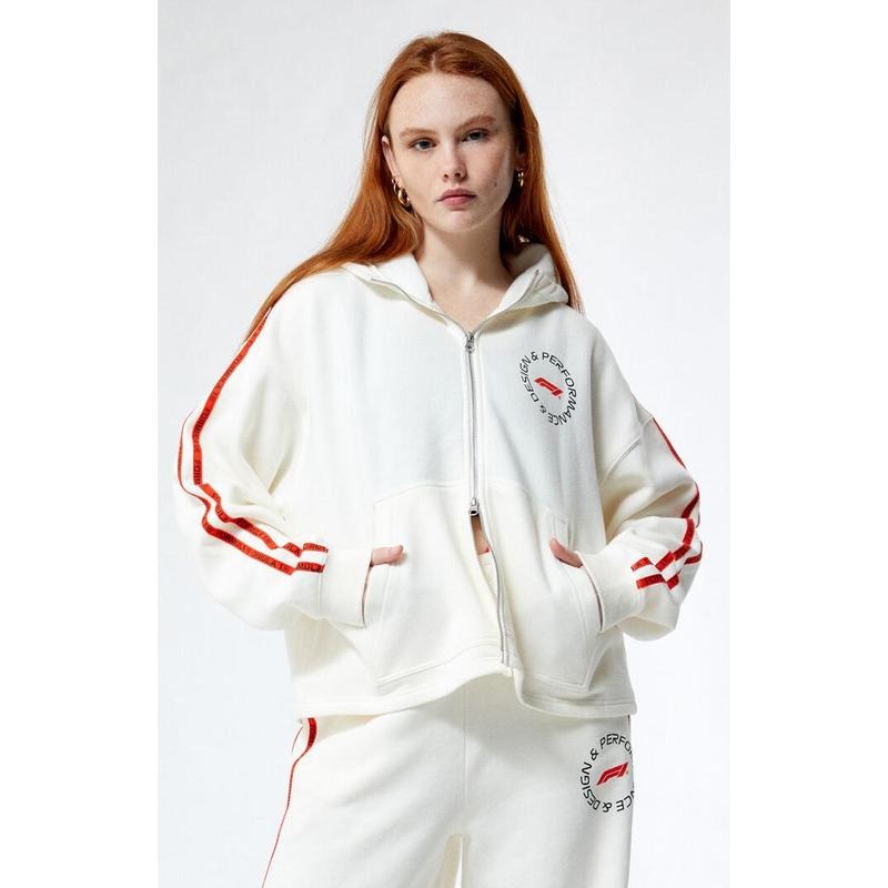 Formula 1 Women's x PacSun Eco Side Stripe Double Zip Hoodie T-Shirts, Sweatshirt | GrindPrints.com