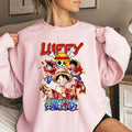 Four Emperors Strawhat OP Shirt Crewneck Hoodie, Anime Shirt Comfort Cotton Sweatshirt | GrindPrints.com