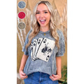 Four of a Kind Mineral Washed Graphic T-Shirt Hoodie, Sweatshirt | GrindPrints.com