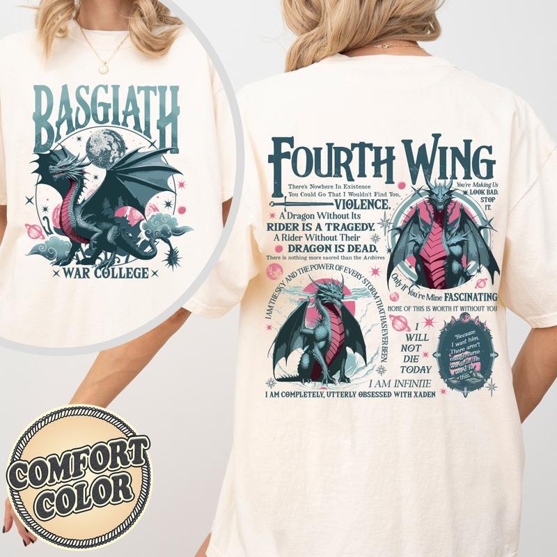 Fourth Wing Comfort Colors Shirt,  Rider Quadrant Tee, Dragon Rider Shirt, Bookish Shirt, Basgiath War College Shirt,...