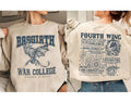 Fourth Wing Double-Sided  Shirt, Basgiath War College Shirt, Basgiath War College Gift, Fourth Wing Shirt, Dragon Rider...