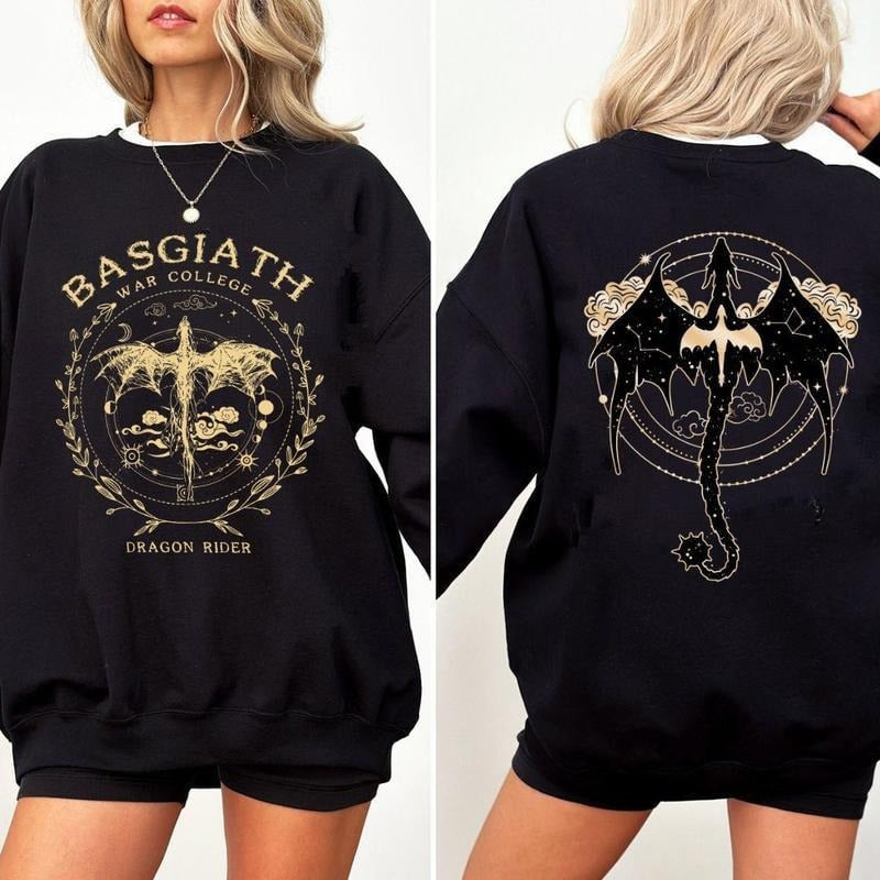 Fourth Wing Double Sided Basgiath War College War College Daily Shirt Shirt Casual T-Shirts, Hoodie, Sweatshirt