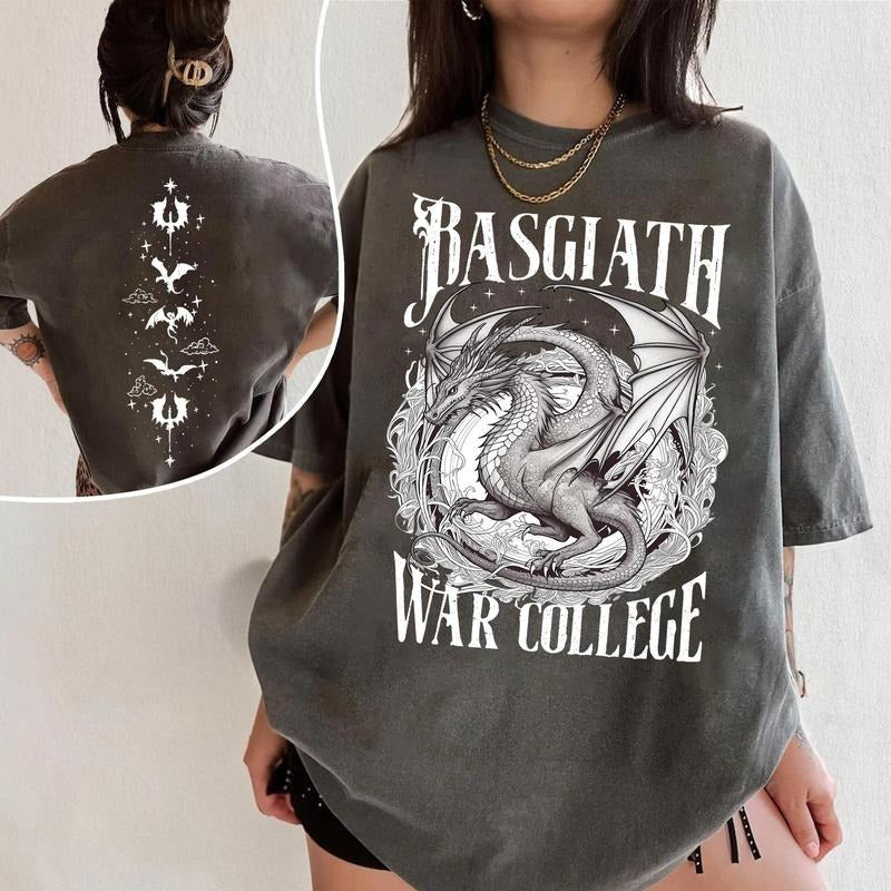 Fourth Wing Dragon Shirt , Tairn & Andarna Tee , Basgiath War College Bookish Gift Hoodie, Sweatshirt | GrindPrints.com
