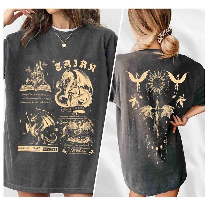 Fourth Wing Dragons Shirt Basgiath War College Tairn Andarna Sgaeyl Shirt Bookish Dragon Rider TShirtstyle{N002}2 T-Shirts, Hoodie, Sweatshirt