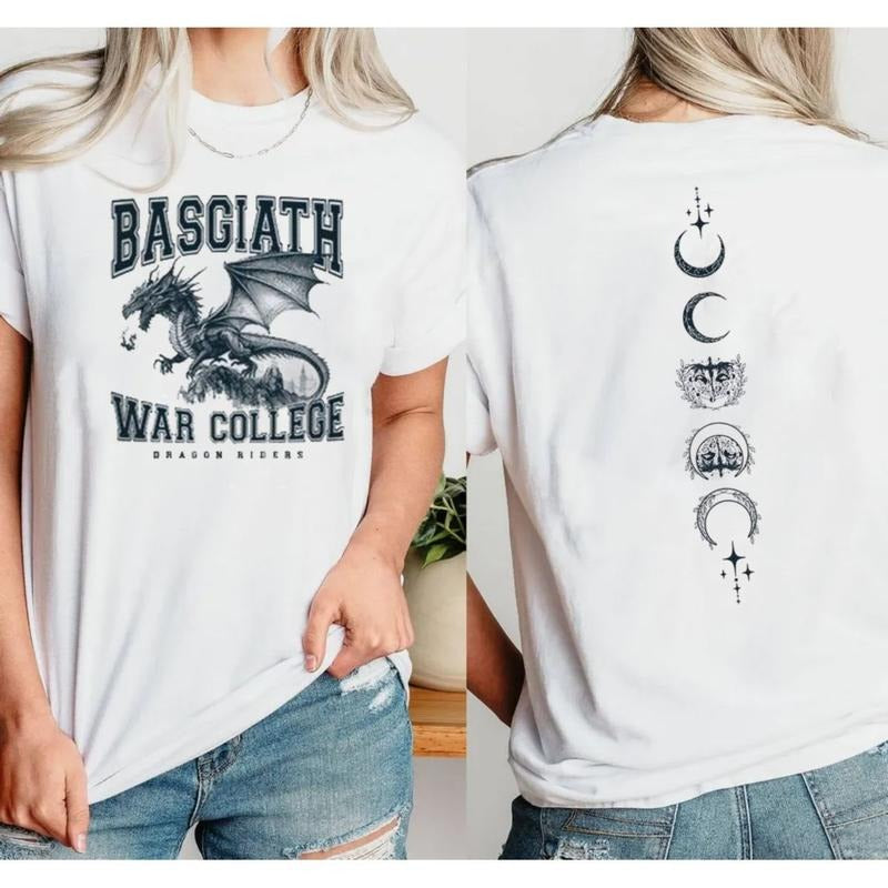 Fourth Wing Basgiath Dragon 4 Legs 2 Wings Dragon Shirt Dragon Rider Booktok College 2 Sided T-Shirts, Hoodie, Sweatshirt