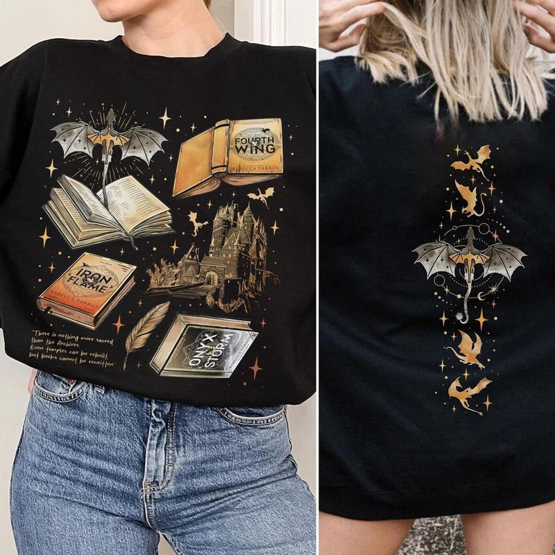 Fourth Wing Series Sweatshirt For Fans, War College Crewneck, Dragon Rider Hoodie, Book Merch Gift T-Shirts | GrindPrints.com