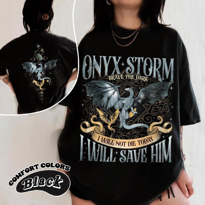 Fourth Wing Series T-Shirt | Onyx Storm | Dragon Rider | Bookish Tee Gift For Book Lover | Violet Sorrengail | Fantasy...
