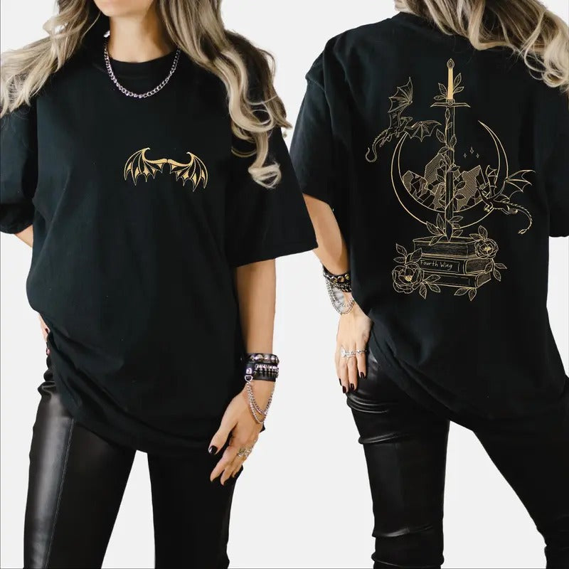 Fourth Wing Shirt Basgiath Shirt Violet Sorrengail Bookish Shirt Xaden Riorson Quest Squad Onyx Storm T-Shirts, Hoodie, Sweatshirt