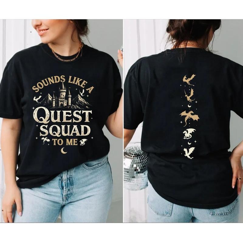 Fourth Wing Sound Like A Quest Squad To Me Shirt, Ridoc Dragon Rider Sweatshirt, Onyx Storm Riorson House Hoodie, Gift...