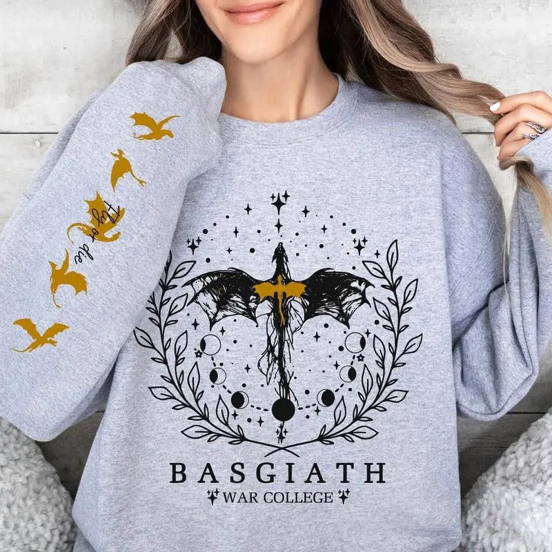 Fourth Wing Sweatshirt, Basgiath War College Sweatshirt, Dragon Rider Sweater, Violet Sorrengail, Xaden Riorson, Riders...