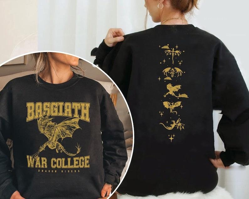 Fourth Wing Sweatshirt, Basgiath War College, Dragon Rider, Rebecca Yarros, Violet Sorrengail, Xaden Riorson, Riders...
