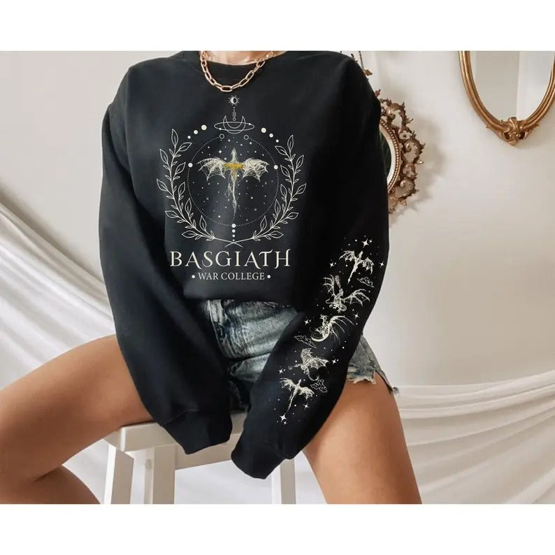 Fourth Wing Sweatshirt, violet sorrengail, xaden riorson, iron flame, the empyrean series, fourth wing book, Basgiath War...