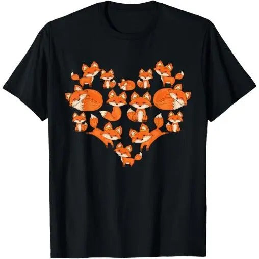 Fox For Women Girls Kids Heart Gifts Poses Cute Fox T-Shirt Made in USA Hoodie, Sweatshirt | GrindPrints.com
