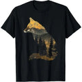 Fox Forest Nature Lover Mountains Hiking Camping Bushcraft T-Shirt Made in USA Hoodie, Sweatshirt | GrindPrints.com