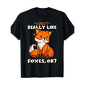 Fox Lover's Delight: 100% Cotton T-Shirt with Cute Fox Design