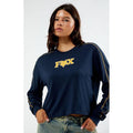 Fox Women's Long Sleeve Cropped T-Shirt Hoodie, Sweatshirt | GrindPrints.com