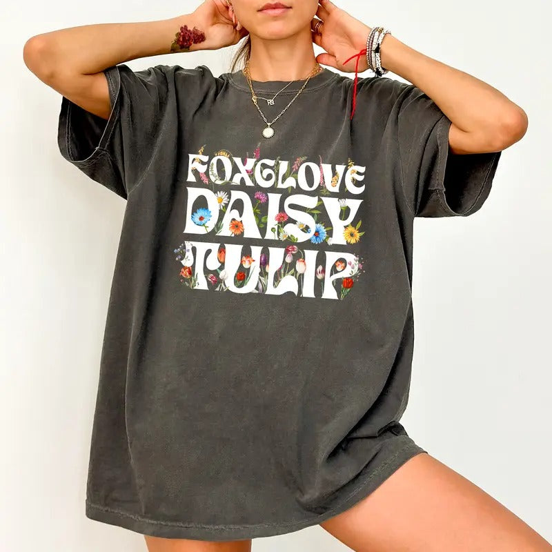 Foxtrot Delta Tango Comfort Colors Shirt, Subtle FDT T-shirt, Floral FDT Graphic Tee, Sarcastic Clothing, Resist Outfits,...
