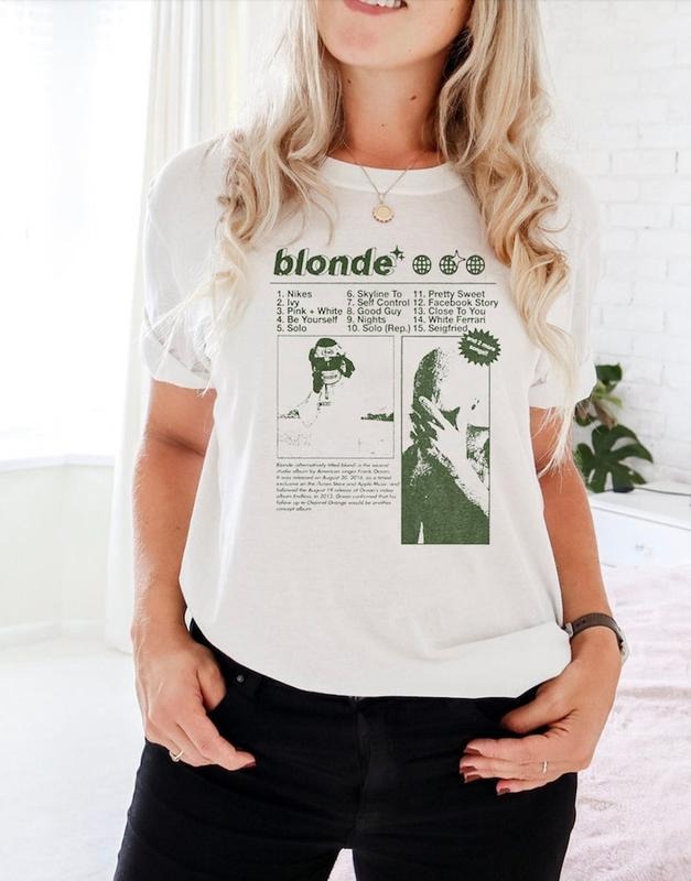Fr*nk Blond Album unisex Tshirt, Frank Blond Inspired T shirt, Frank T-shirt Hoodie, Sweatshirt | GrindPrints.com