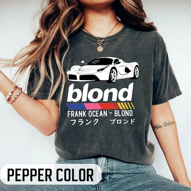 Frank 0cean BLOND WHITE FERRAR, Blonded Tee Hoodie, Sweatshirt | GrindPrints.com