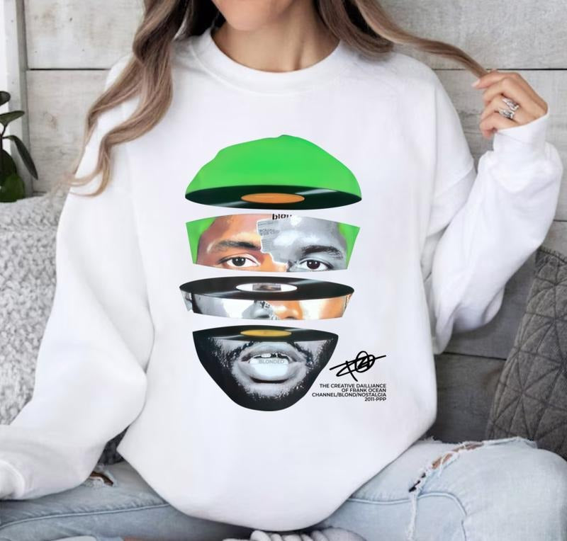 Frank Ocean Face Sweatshirt T-Shirts, Hoodie | GrindPrints.com