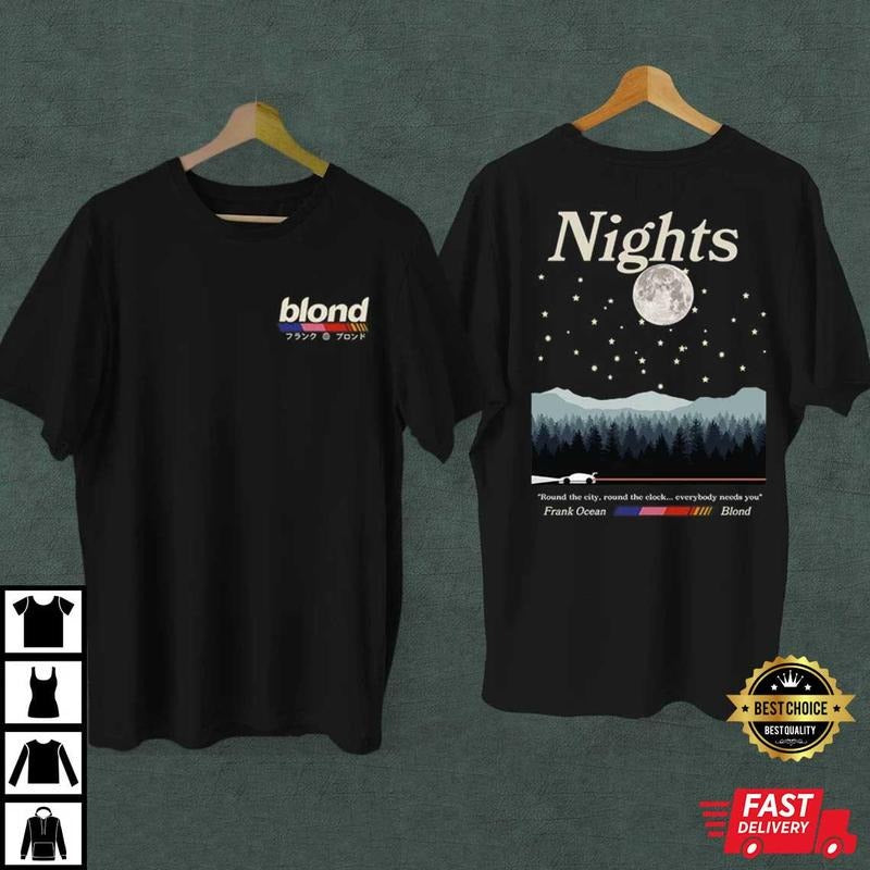 Frank Ocean Nights Tee, Frank Ocean Blond Shirt, Gift For Fan Hoodie, Sweatshirt | GrindPrints.com