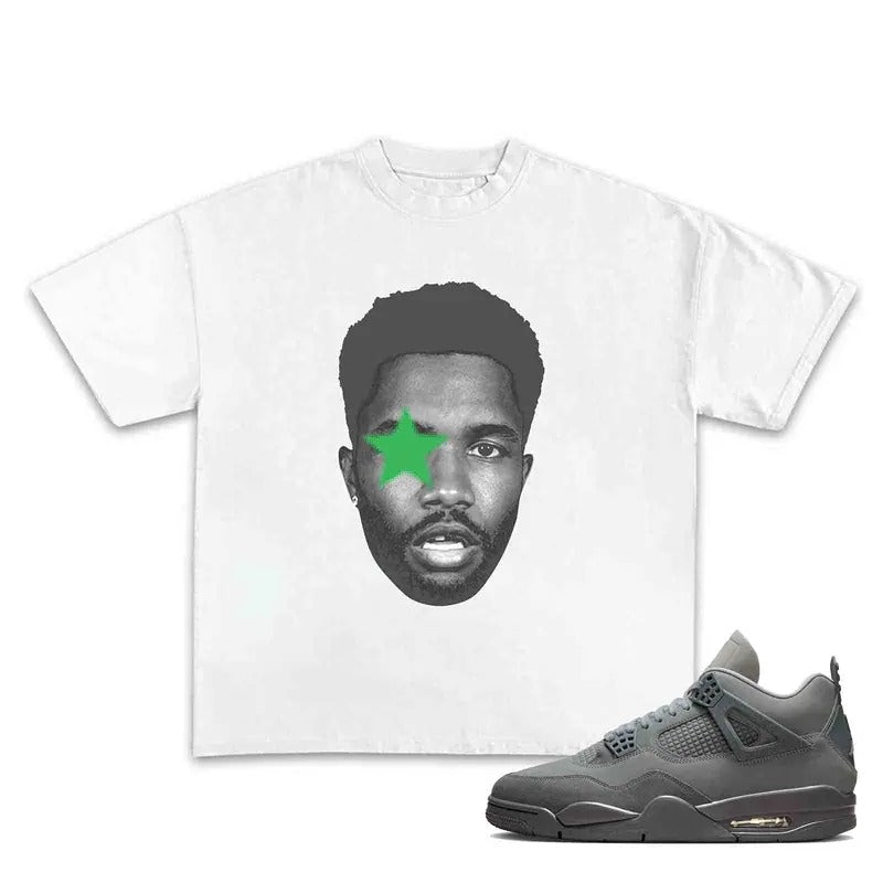 Frank Star Green Blond Graphic T-shirt, Shirt to Match Sneaker 4s Retro Wet Cement Cotton Menswear Top Hoodie, Sweatshirt