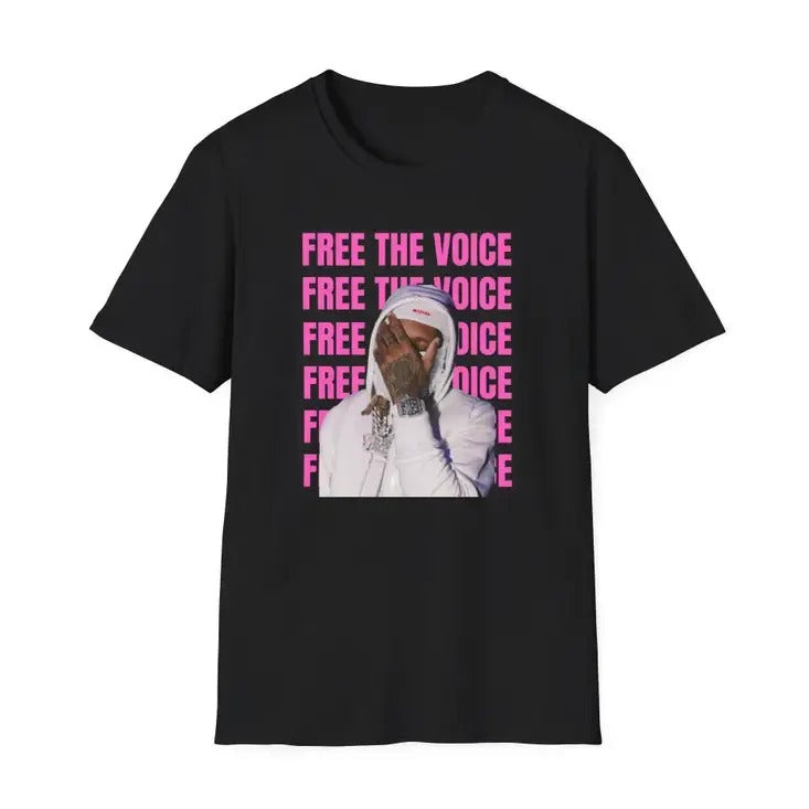 Free Lil Durk Pink Free Voice Black T-Shirts, Hoodie, Sweatshirt
