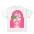 Free Thug Pink Star Green Tee Classic Cotton Hoodie, Sweatshirt | GrindPrints.com