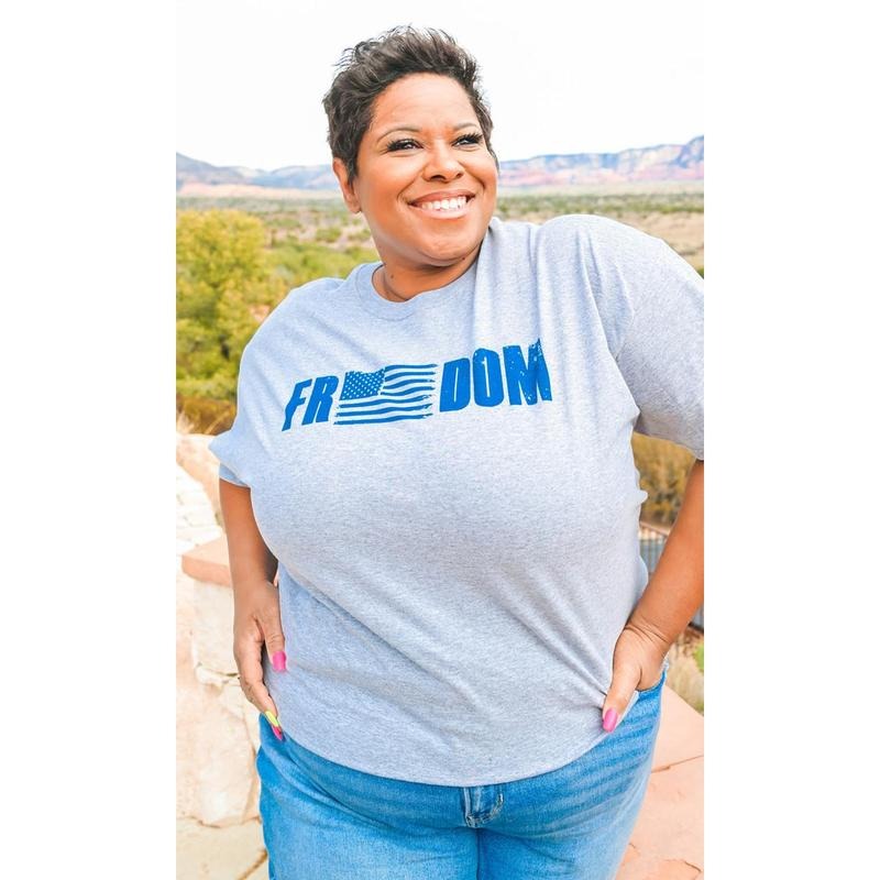 Freedom Flag Patriotic Graphic T-Shirt Hoodie, Sweatshirt | GrindPrints.com