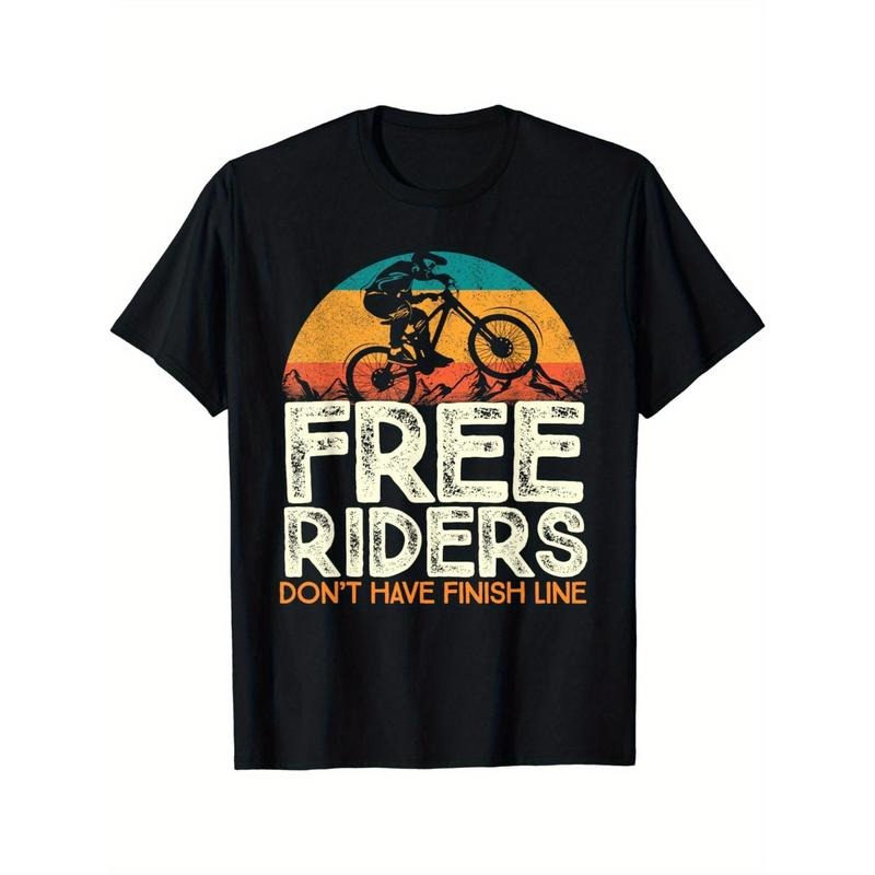 Freedom Riders Without a Finish Line, Men's Bike T-Shirt Made in USA Hoodie, Sweatshirt | GrindPrints.com