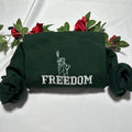 Freedom Statue of Liberty embroidered sweatshirt T-Shirts, Hoodie | GrindPrints.com