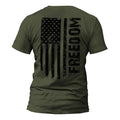 Freedom USA Distressed Flag Back Print T-Shirt Casual Crewneck Hoodie, Sweatshirt | GrindPrints.com