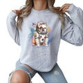 French Bulldog Astronaut Crewneck Sweatshirt T-Shirts, Hoodie | GrindPrints.com