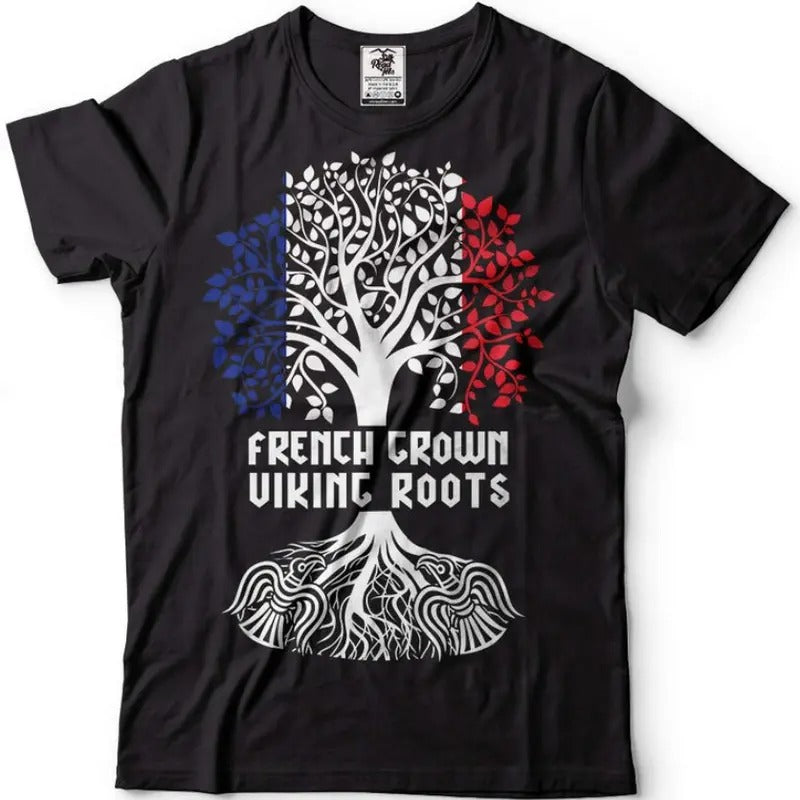 French Grown Viking Roots T-Shirt France Viking Patriotic T-Shirt Hoodie, Sweatshirt | GrindPrints.com