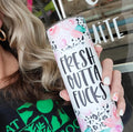 Fresh Outta Fucks Skinny Tumbler  Cup Drinkware Portable T-Shirts, Hoodie, Sweatshirt | GrindPrints.com