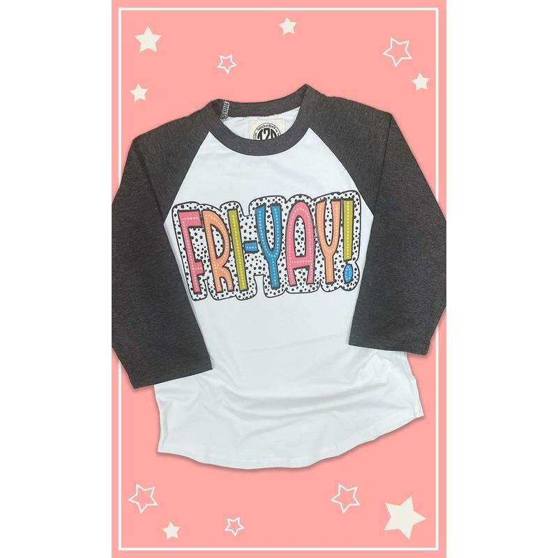 Fri-Yay Youth Graphic Raglan T-Shirts, Hoodie, Sweatshirt | GrindPrints.com