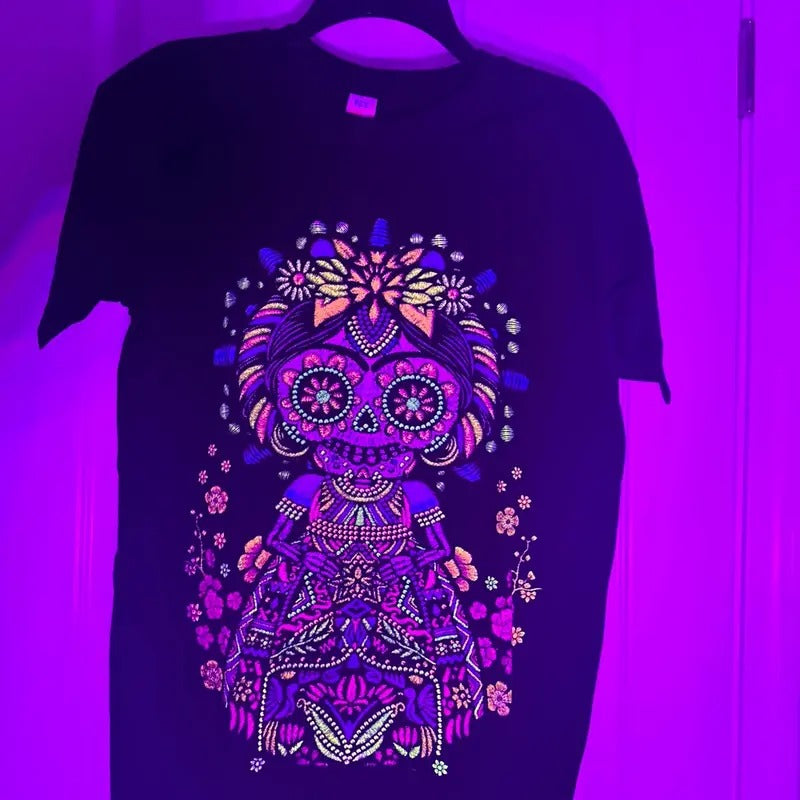 Frida Catrina t-shirt Cotton Black Hoodie, Sweatshirt | GrindPrints.com