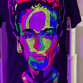 Frida abstracta T-shirt  Cotton Black Hoodie, Sweatshirt | GrindPrints.com
