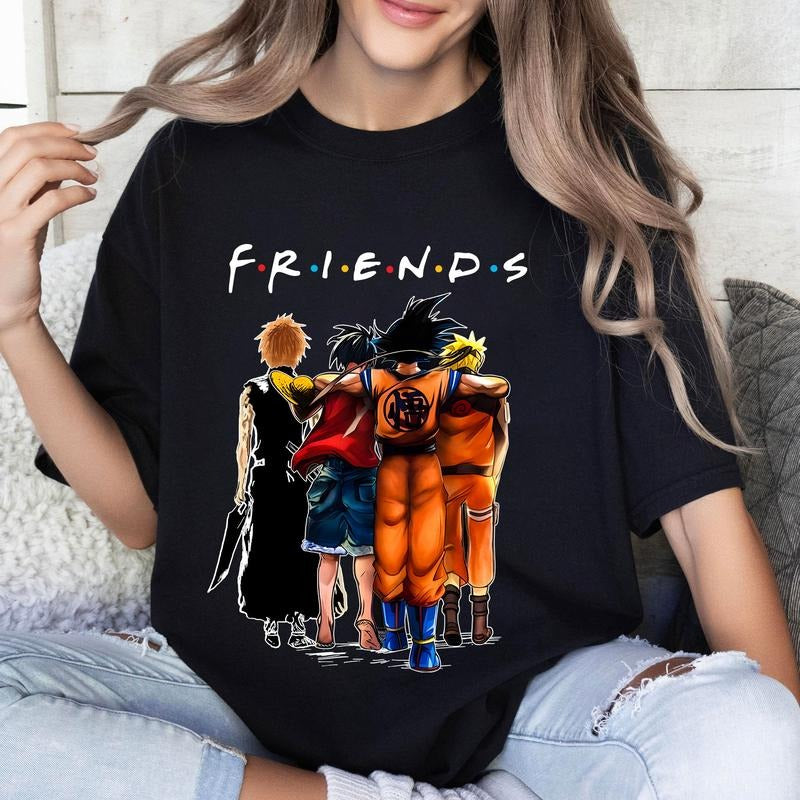Friend Big Four Shonen Anime Tshirt Crewneck Hoodie Comfort Cotton Sweatshirt | GrindPrints.com