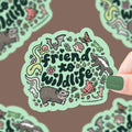 Friend to Wildlife Sticker, Vinyl, Waterproof, Water Bottle Sticker, Nature Sticker, Bats, Possums Wildlife, Animal...