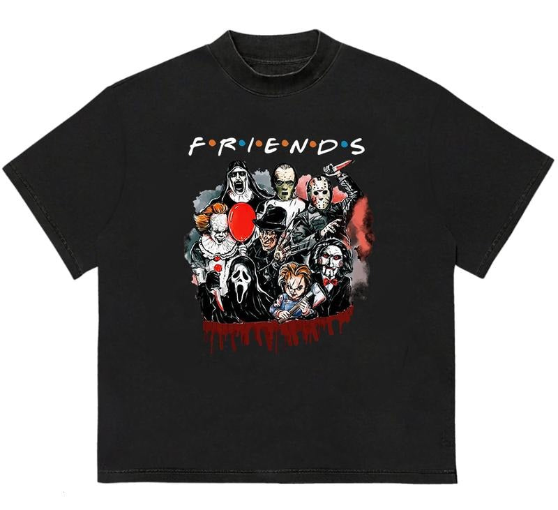 Friends Horror Movie T-Shirt Cotton and Machine Washable Perfect Gift for Fans Hoodie, Sweatshirt | GrindPrints.com